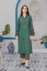 2-Pc Printed Khadder Shirt With Printed Qlot Khadder Trouser CPM22-114